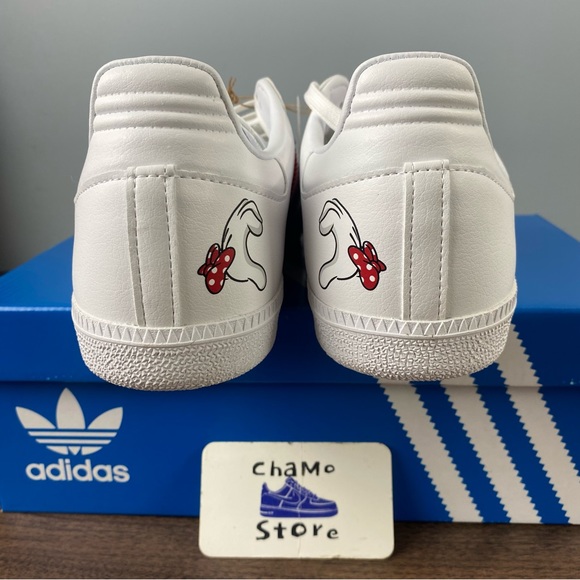 Adidas Originals Samba Vegan x Minnie Mouse White Sneakers GY1890 Men's Sz - Picture 5 of 9